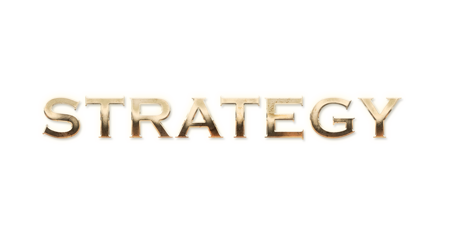 WORD STRATEGY gold text effects art typography PNG images free